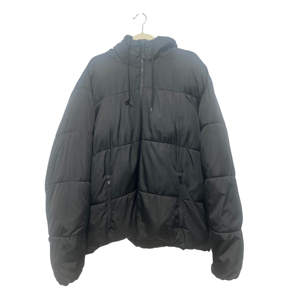 Old Navy Men's Black Hooded Water Resistant Winter Parka Puffer Coat XXL